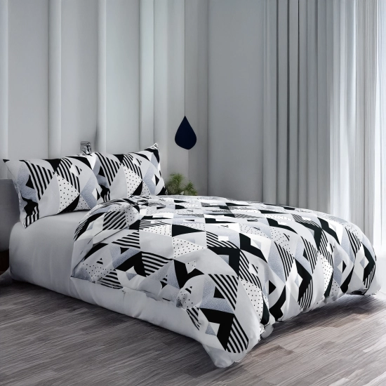 KOMPLET POŚCIELI POLSKA 100% BAWEŁNA CZARNY ZYGZAK 180x200