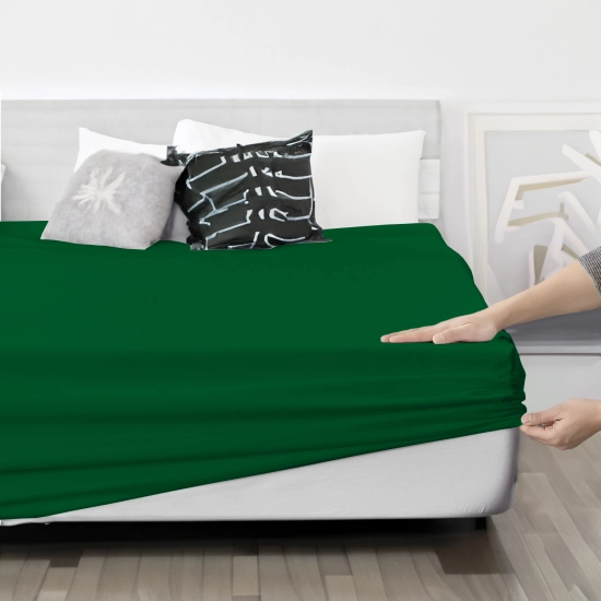 POLSKIE PRZEŚCIERADŁO 100% BAWEŁNA Z GUMKĄ 180X200cm + 25cm MALACHIT