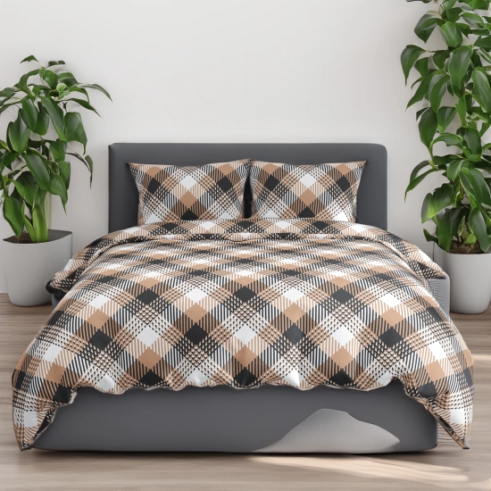 POŚCIEL 100% BAWEŁNA KARMELOWY WZÓR POLSKI KOMPLET POŚCIELI