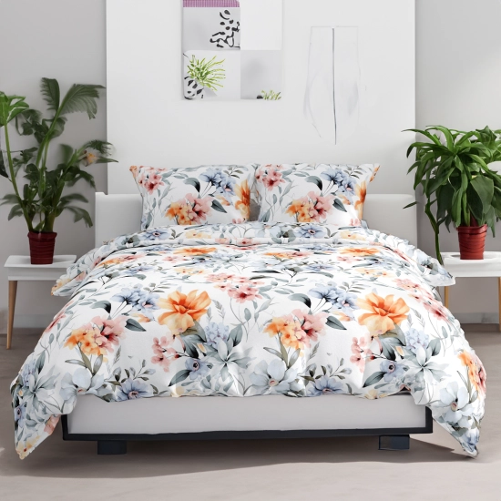 KOMPLET POŚCIELI POLSKA PASTELE I BIEL 100% BAWEŁNA 2 POSZEWKI 70x80 KOŁDRA