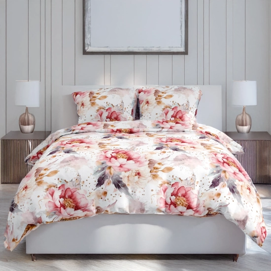 POŚCIEL 100% BAWEŁNA MALOWANY OGRÓDPOLSKI KOMPLET POŚCIELI