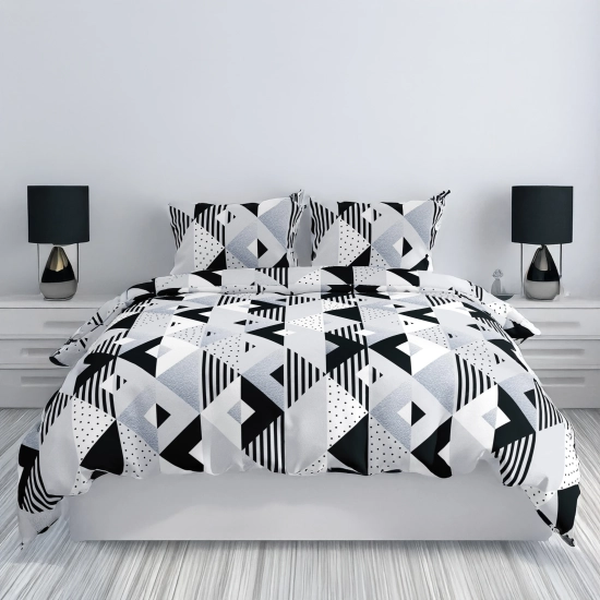 KOMPLET POŚCIELI POLSKA 100% BAWEŁNA CZARNY ZYGZAK 180x200