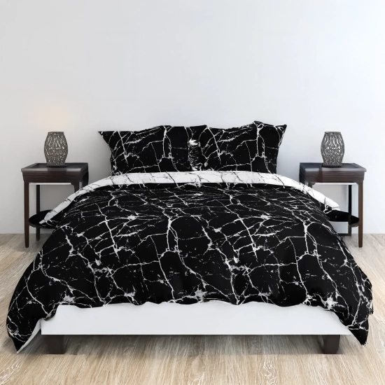 KOMPLET POŚCIELI POLSKA 100% BAWEŁNA MARMUROWY KONTRAST 180x200