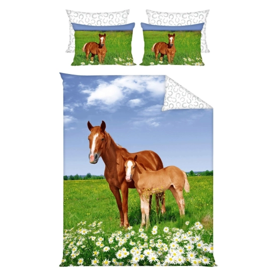 POŚCIEL POLSKA 100% BAWEŁNA KOMPLET KONIE POSZEWKI POSZWA