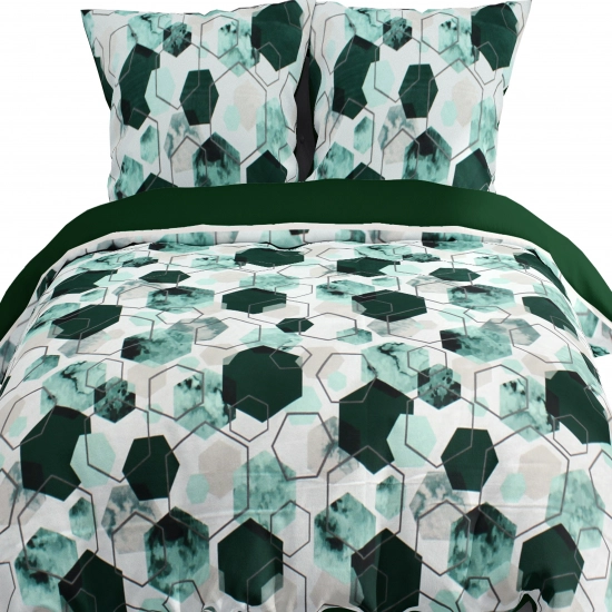 KOMPLET POŚCIELI POLSKA 100% BAWEŁNA LEŚNY SZEŚCIAN 140x200