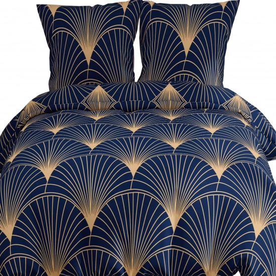 KOMPLET POŚCIELI POLSKA 100% BAWEŁNA NOCNA ELEGANCJA 180x200