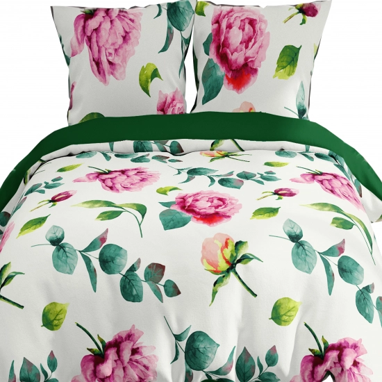KOMPLET POŚCIELI POLSKA 100% BAWEŁNA RÓŻANY OGRÓD 180x200