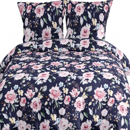 POŚCIEL 100% BAWEŁNA KWITNĄCA GŁĘBIA  POLSKI KOMPLET POŚCIELI