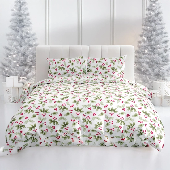 ŚWIATECZNA POŚCIEL POLSKA 100% BAWEŁNA PREMIUM JEMIOŁOWY SEN 200x200