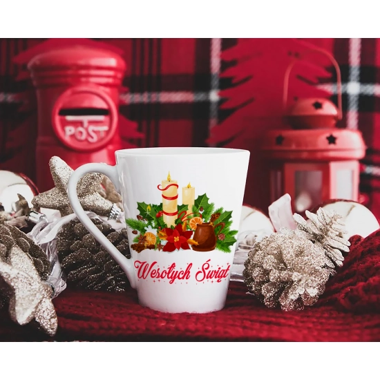 ŚWIĄTECZNY KUBEK LATTE 330ml PREZENT NA ŚWIĘTA
