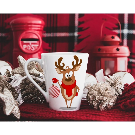 ŚWIĄTECZNY KOMPLET KUBKÓW 330ml LATTE PREZENT MIKOŁAJ ZESTAW W PUDEŁKU DRUK