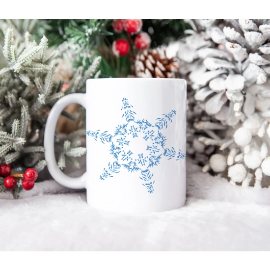 SUPER ŚWIĄTECZNY KUBEK PREZENT 330ml ŚNIEŻYNKA