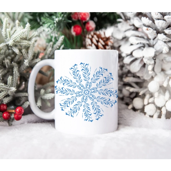 SUPER ŚWIĄTECZNY KUBEK PREZENT 330ml ŚNIEŻYNKA