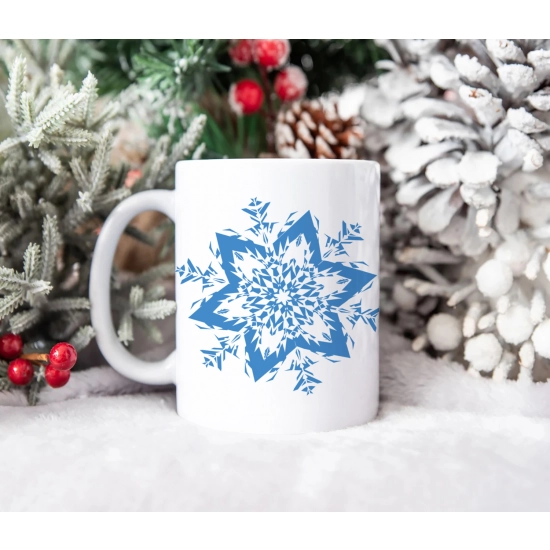 SUPER ŚWIĄTECZNY KUBEK PREZENT 330ml ŚNIEŻYNKA