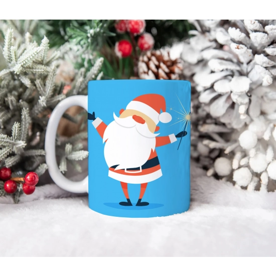 PREZENT NA ŚWIĘTA KUBEK + RĘCZNIK Z HAFTEM ŚWIĄTECZNY ZESTAW MIKOŁAJ