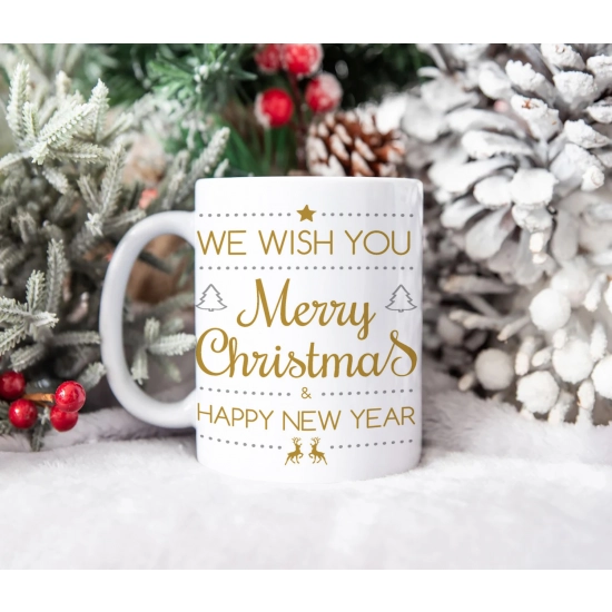 ŚWIĄTECZNY KUBEK 330ml PREZENT ŚWIĘTA POD CHOINKĘ