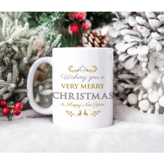 ŚWIĄTECZNY KUBEK 330ml PREZENT ŚWIĘTA POD CHOINKĘ