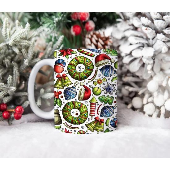 ŚWIĄTECZNY KUBEK 330ml PREZENT ŚWIĘTA POD CHOINKĘ