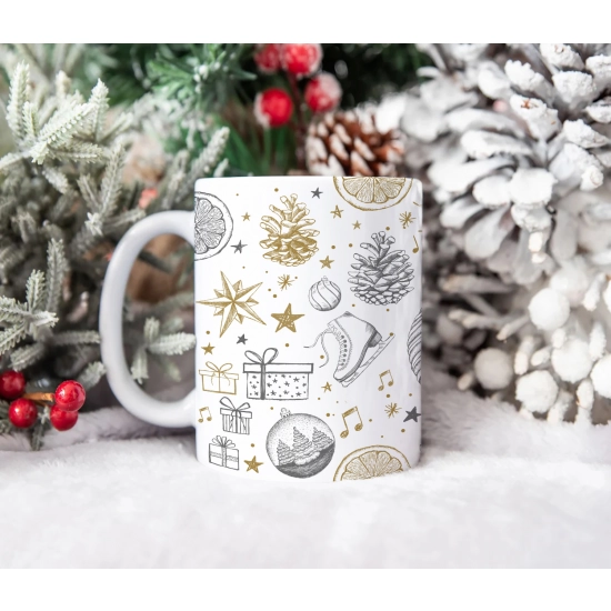 ŚWIĄTECZNY KUBEK 330ml PREZENT ŚWIĘTA POD CHOINKĘ