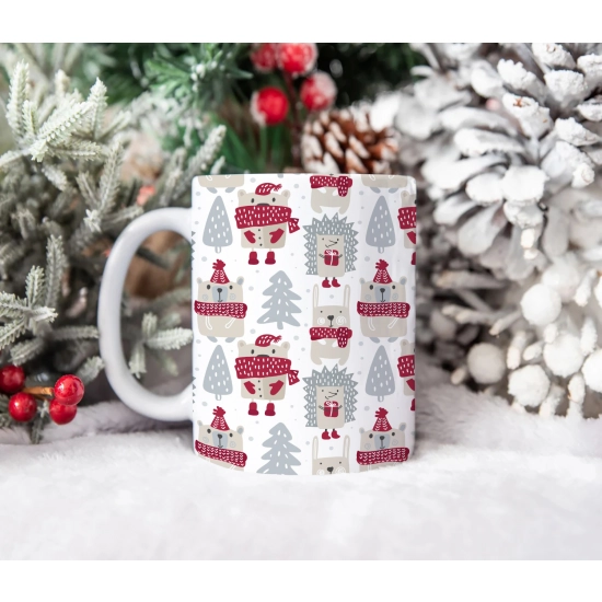 ŚWIĄTECZNY KUBEK 330ml PREZENT ŚWIĘTA POD CHOINKĘ