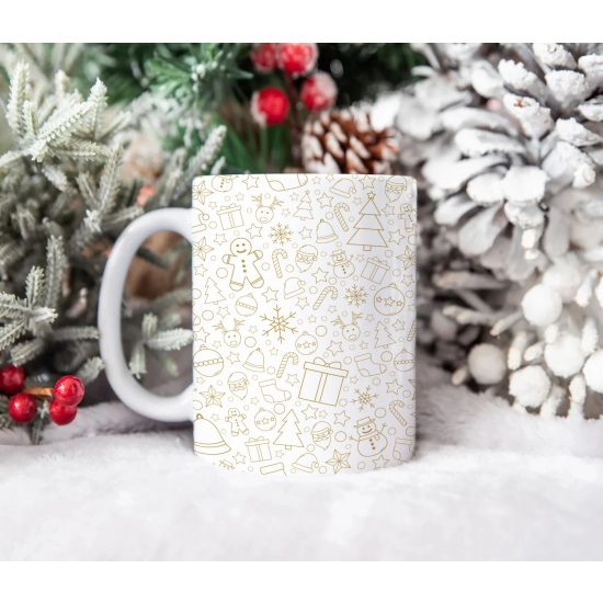 ŚWIĄTECZNY KUBEK 330ml PREZENT ŚWIĘTA POD CHOINKĘ