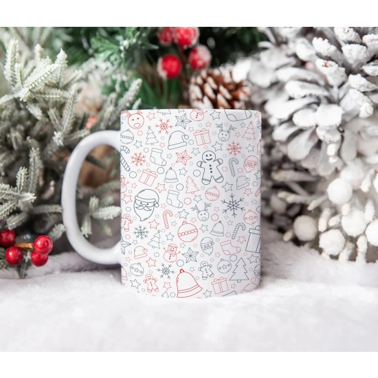 ŚWIĄTECZNY KUBEK 330ml PREZENT ŚWIĘTA POD CHOINKĘ