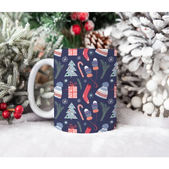 ŚWIĄTECZNY KUBEK 330ml PREZENT ŚWIĘTA POD CHOINKĘ