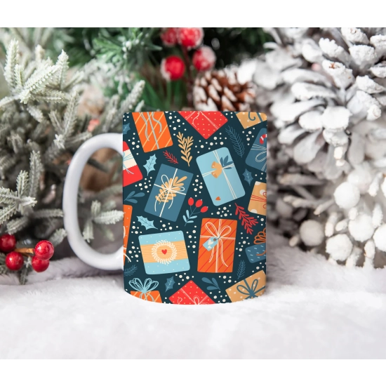 ŚWIĄTECZNY KUBEK 330ml PREZENT ŚWIĘTA POD CHOINKĘ