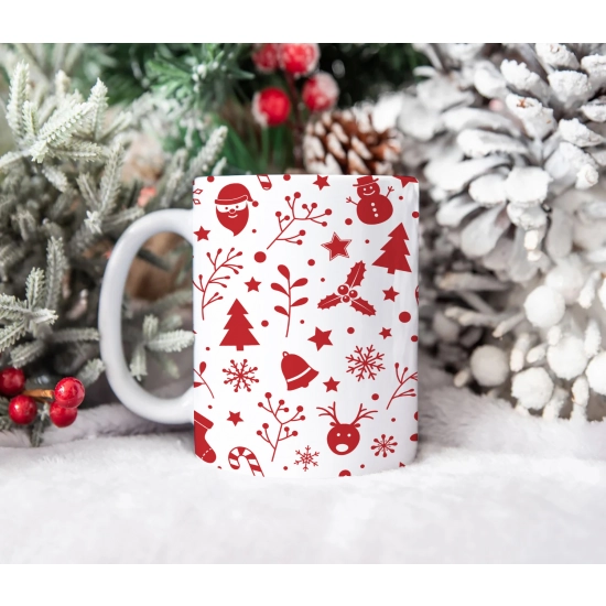 ŚWIĄTECZNY KUBEK 330ml PREZENT ŚWIĘTA POD CHOINKĘ