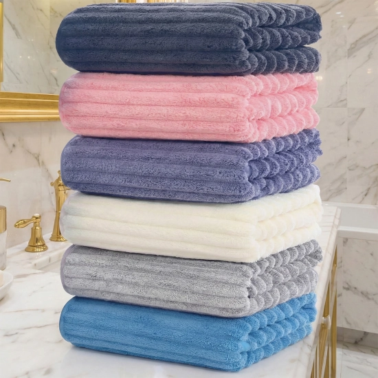 LUKSUSOWY KOMPLET 6 RĘCZNIKÓW KĄPIELOWYCH 50x100 MIKROFIBRA CHŁONNE