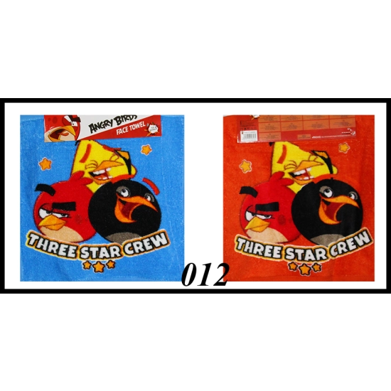 ZESTAW DWÓCH RĘCZNIKÓW DZIECIĘCYCH 30x30cm LICENCJONOWANYCH KĄPIELOWYCH DO PRZEDSZKOLA ANGRY BIRDS