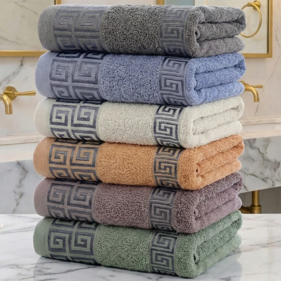 LUKSUSOWY KOMPLET 6 RĘCZNIKÓW KĄPIELOWYCH 70x140 BAWEŁNA FROTTE CHŁONNE