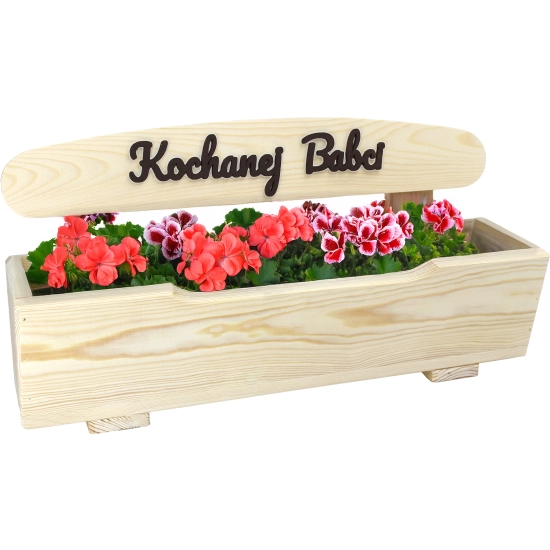 ELEGANCJA DONICZKA DREWNIANA Z GRAWEREM KOCHANEJ BABCI DZIEŃ BABCIA BABCIA