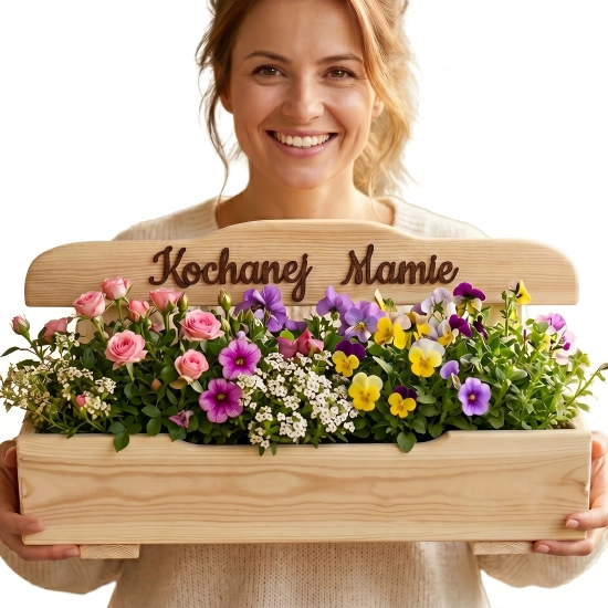 ELEGANCKA DONICZKA DREWNIANA Z GRAWEREM DLA KOCHANEJ MAMY DZIEŃ MATKI MAMA