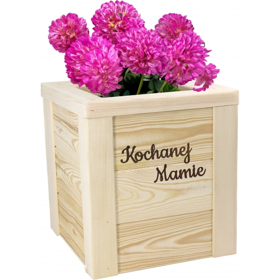 ELEGANCKA DONICZKA DREWNIANA Z GRAWEREM DLA KOCHANEJ MAMY DZIEŃ MATKI MAMA