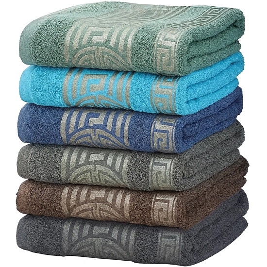 LUKSUSOWY KOMPLET 6 RĘCZNIKÓW KĄPIELOWYCH 50x100 BAWEŁNA FROTTE CHŁONNE