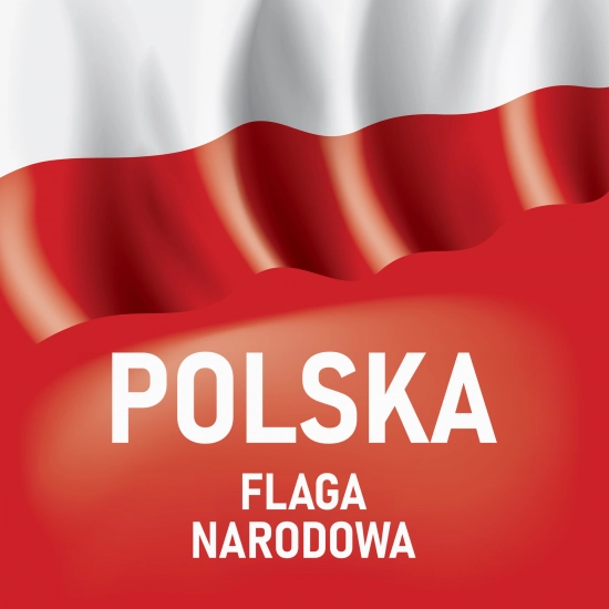 FLAGA POLSKA FLAGI POLSKI NARODOWA PRODUCENT 128x80 cm MOCNA Z GODŁEM GODŁO