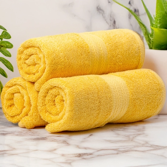 GRUBY RĘCZNIK KĄPIELOWY 70x140cm 550g/m2 PREMIUM CHŁONNY ZÓŁTY