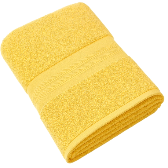 GRUBY RĘCZNIK KĄPIELOWY 70x140cm 550g/m2 PREMIUM CHŁONNY ZÓŁTY