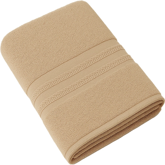 GRUBY RĘCZNIK KĄPIELOWY 70x140cm 550g/m2 PREMIUM CHŁONNY BEŻOWY