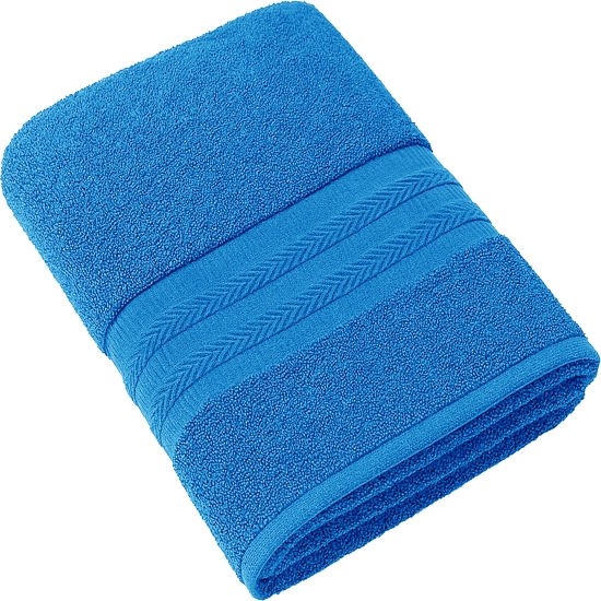 GRUBY RĘCZNIK KĄPIELOWY 70x140cm 550g/m2 PREMIUM CHŁONNY NIEBIESKI