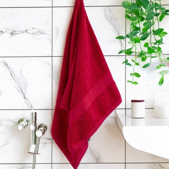 GRUBY RĘCZNIK KĄPIELOWY 70x140cm 550g/m2 PREMIUM CHŁONNY CZERWONY