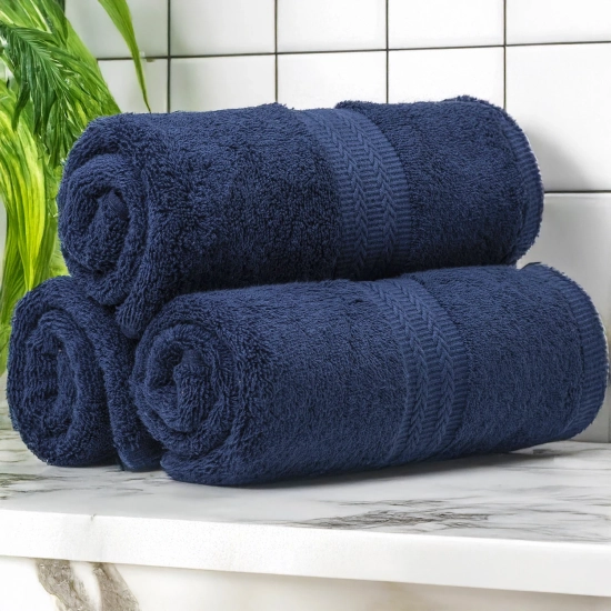 GRUBY RĘCZNIK KĄPIELOWY 50x100cm 550g/m2 PREMIUM CHŁONNY GRANATOWY