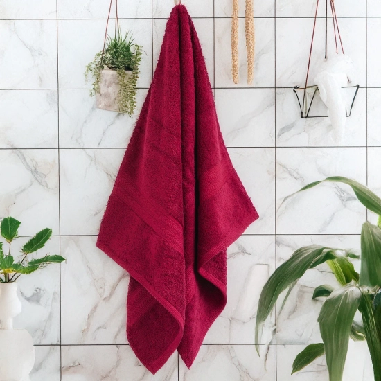GRUBY RĘCZNIK KĄPIELOWY 50x100cm 550g/m2 PREMIUM CHŁONNY BORDOWY