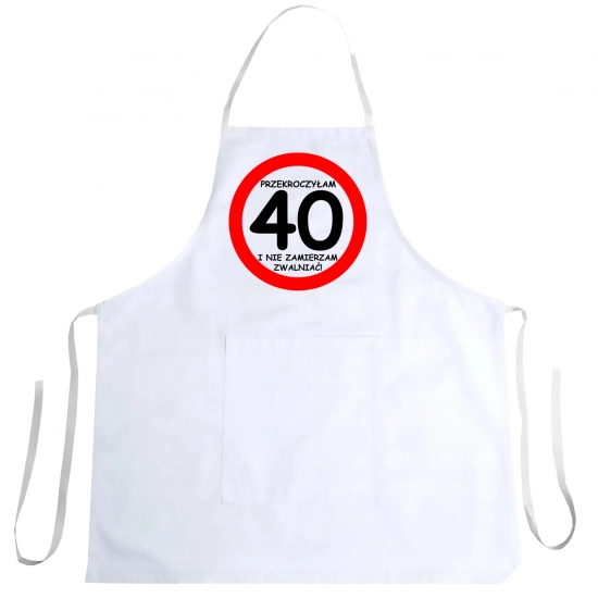 FARTUCH KUCHENNY NADRUK URODZINY 40 CZTERDZIESTKĘ