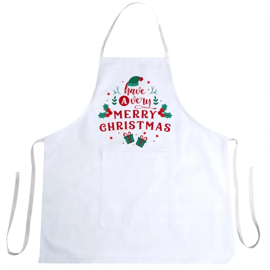 FARTUCH KUCHENNY ŚWIĄTECZNY PREZENT Z NADRUKIEM