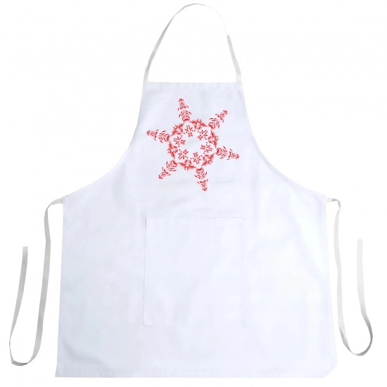 FARTUCH KUCHENNY ŚWIĄTECZNY PREZENT ŚNIEŻYNKA