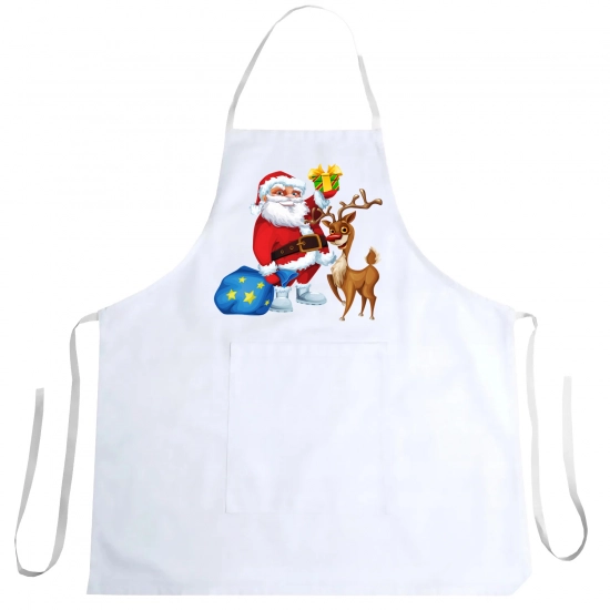 FARTUCH KUCHENNY ŚWIĄTECZNY PREZENT MIKOŁAJ