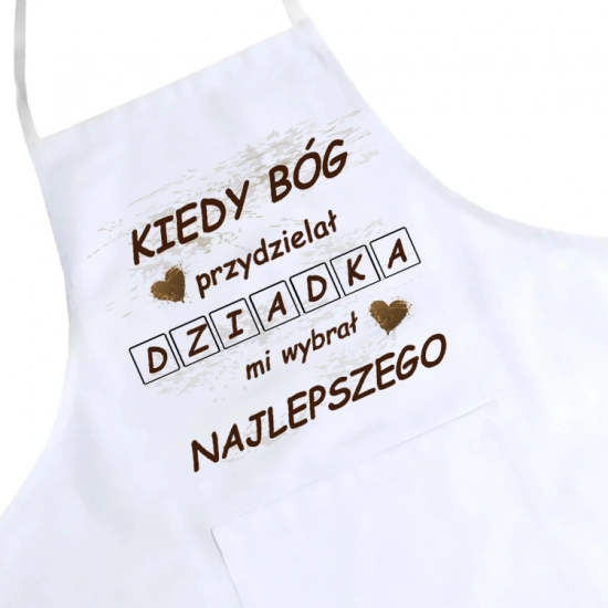 FARTUCH KUCHENNY Z NADRUKIEM PREZENT DZIEŃ DZIADKA
