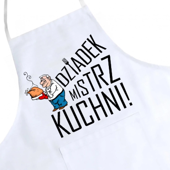 FARTUCH KUCHENNY Z NADRUKIEM PREZENT DZIEŃ DZIADKA